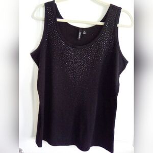 Relativity black Sleeveless studded top size XL